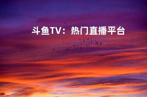 斗鱼TV：热门直播平台
