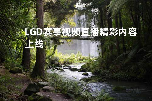 LGD赛事视频直播精彩内容上线
