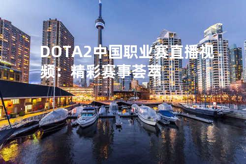 DOTA2中国职业赛直播视频：精彩赛事荟萃